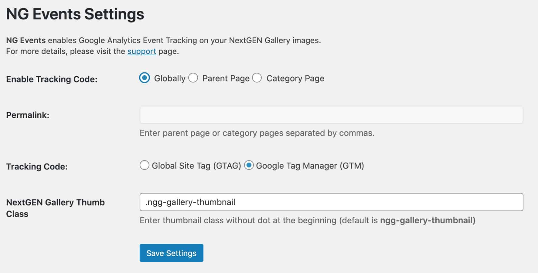 NextGEN Gallery Event Tracking Google Analytics Plugin